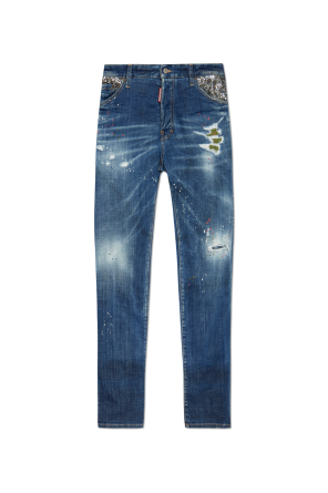 DSQUARED2 ジップ BIG ZIP 52スキニー　Cool Guy Men's Luxury Jeans - Cool Guy Dsquared2 Black Silver Zip